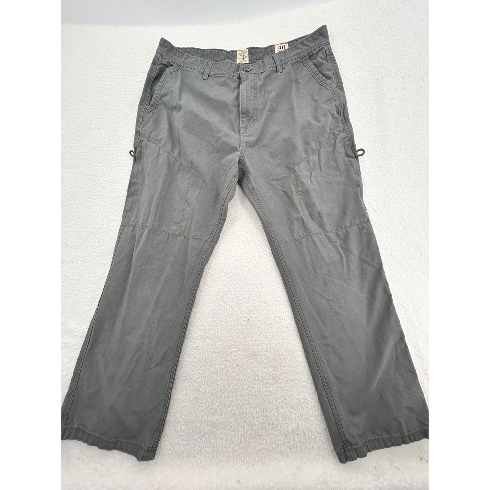 Red Head Brand Co Mens Gray Canvas Field Utility Pants 40x30 Reinforced Knee
